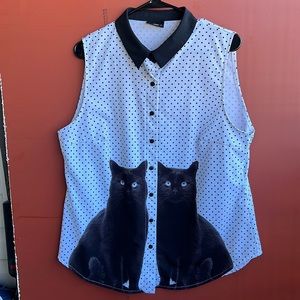 Blackmilk business time kitty shirt